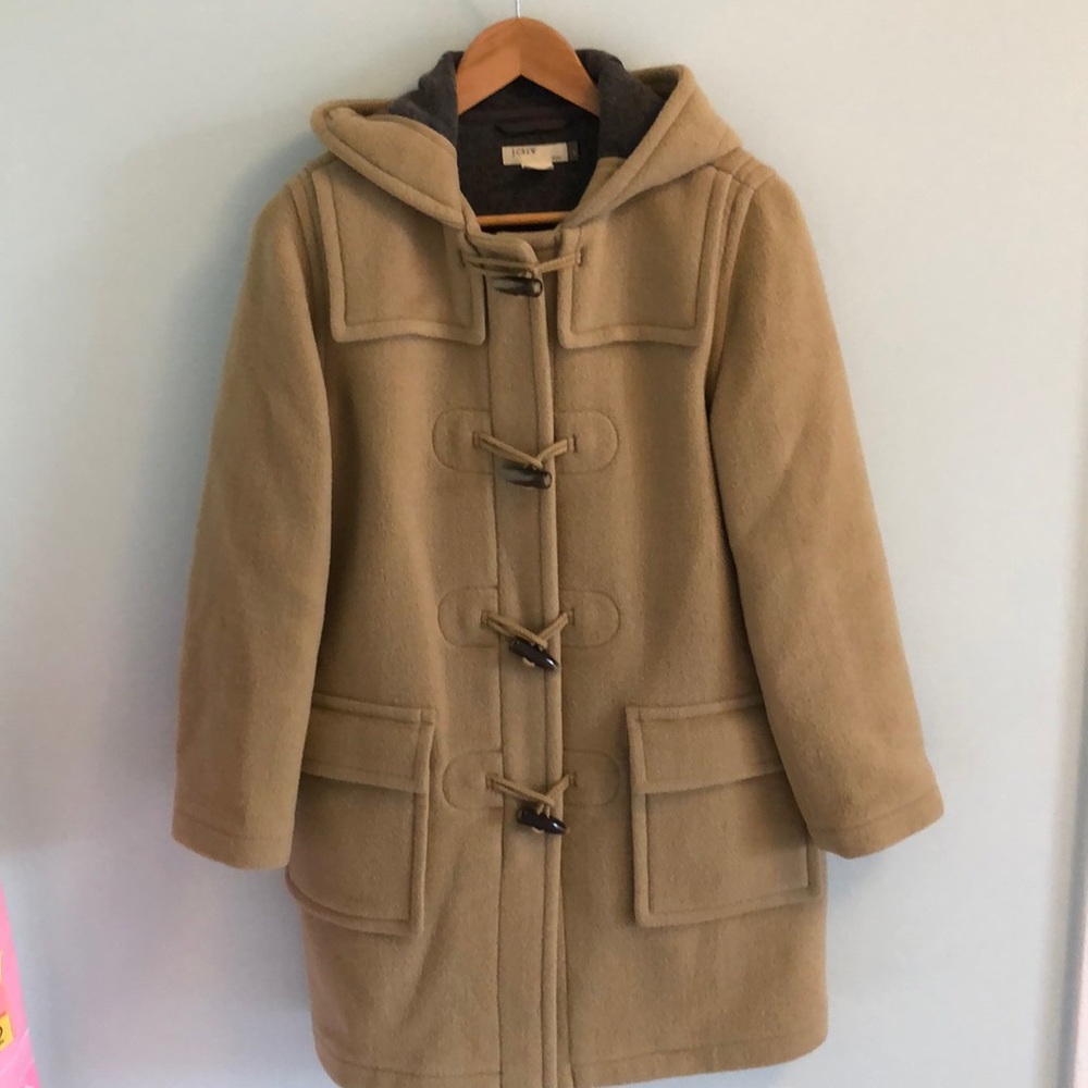 J. Crew Melton Wool Hooded Coat